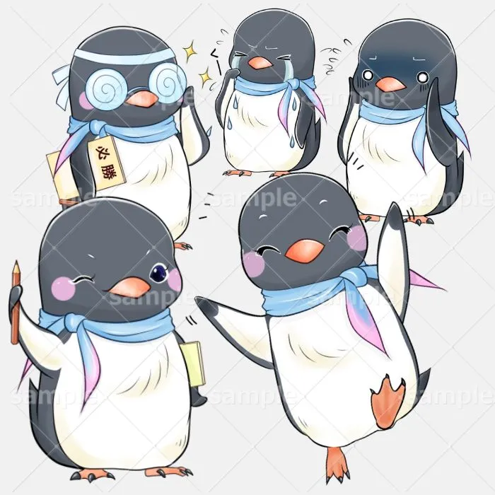 アデリーペンギンのイラスト